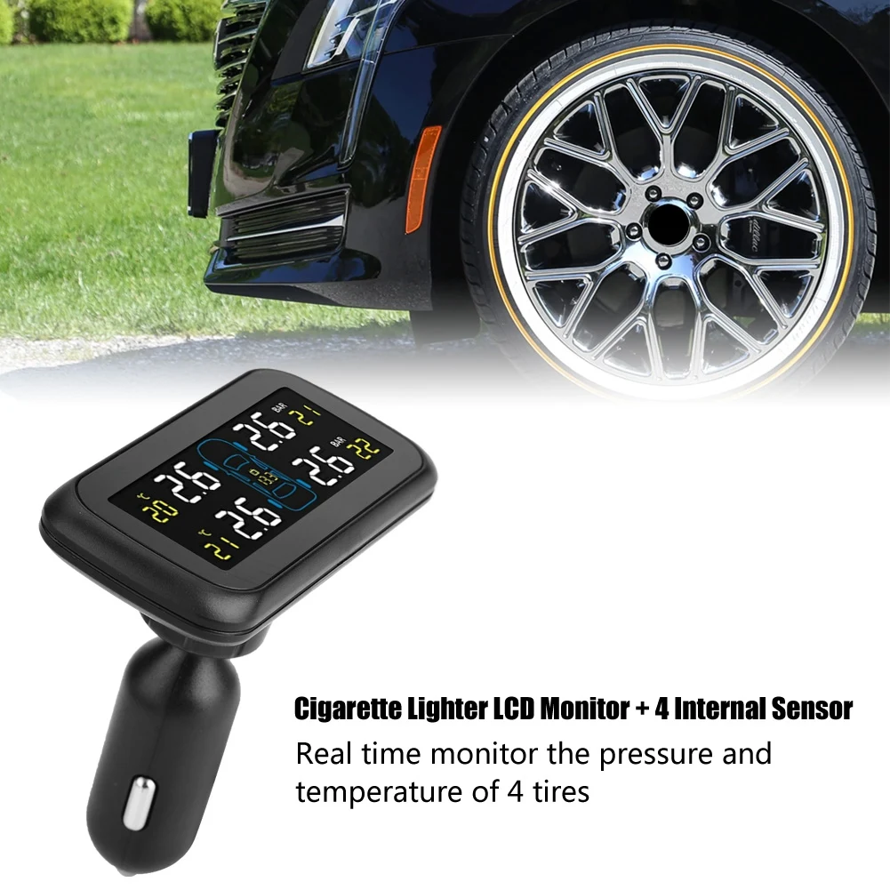 Car TPMS Tyre Pressure Monitoring System LCD Cigarette Lighter USB 4 Internal Sensor Tire Pressure Cigarette Lighter
Car TPMS Tyre Pressure Monitoring System LCD Cigarette Lighter USB 4 Internal Sensor Tire Pressure Cigarette Lighter