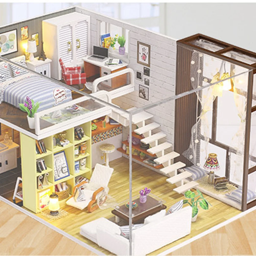 mini house Miniature DIY House Kit Educational Handmade Assembly Model Creative Room With Furniture (Standard)
mini house Miniature DIY House Kit Educational Handmade Assembly Model Creative Room With Furniture (Standard)