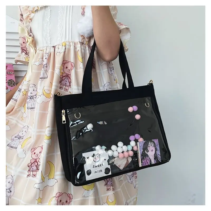 Itabag New Anime Single Shoulder Messenger Bag Large Capacity Student Uniform Bag Japanese Girls Transparent Canvas Jk Bag
Itabag New Anime Single Shoulder Messenger Bag Large Capacity Student Uniform Bag Japanese Girls Transparent Canvas Jk Bag