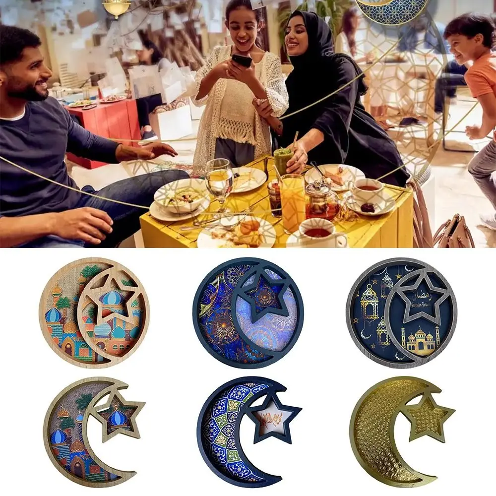 Wooden Ramadan Kareem Tray Star Moon Food Holder Hanging Decoration Party Supplies Table Decoration Desktop Tray
Wooden Ramadan Kareem Tray Star Moon Food Holder Hanging Decoration Party Supplies Table Decoration Desktop Tray