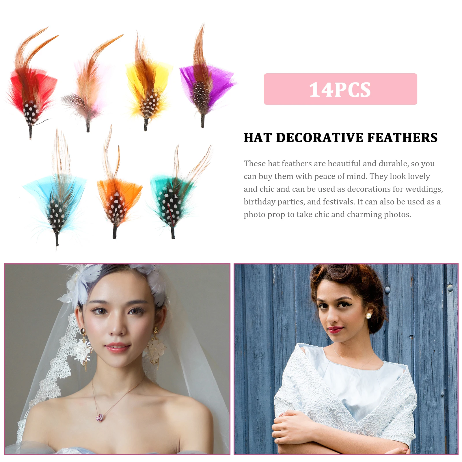 14pcs Decoration Plumes Hat Brooch Party Home Decor Soft Lightweight Colored Embellishment for Hair Caps Photo
14pcs Decoration Plumes Hat Brooch Party Home Decor Soft Lightweight Colored Embellishment for Hair Caps Photo
