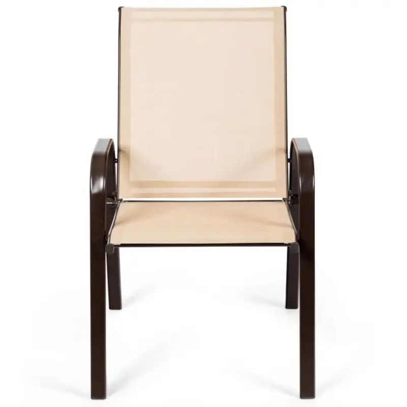 2 Pcs Patio Chairs Outdoor Dining Chair with Armrest-Beige
2 Pcs Patio Chairs Outdoor Dining Chair with Armrest-Beige