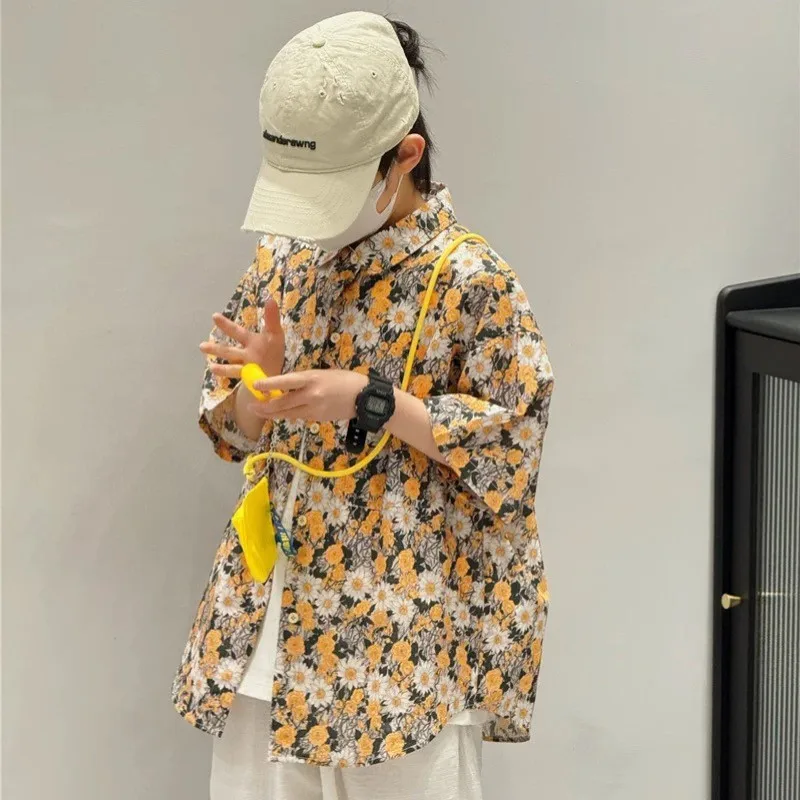 Children's Summer Shirt New Style Thin Floral Short Sleeve Casual Top for Boys Lightweight Breathable Kids' Summer Fashion
Children's Summer Shirt New Style Thin Floral Short Sleeve Casual Top for Boys Lightweight Breathable Kids' Summer Fashion