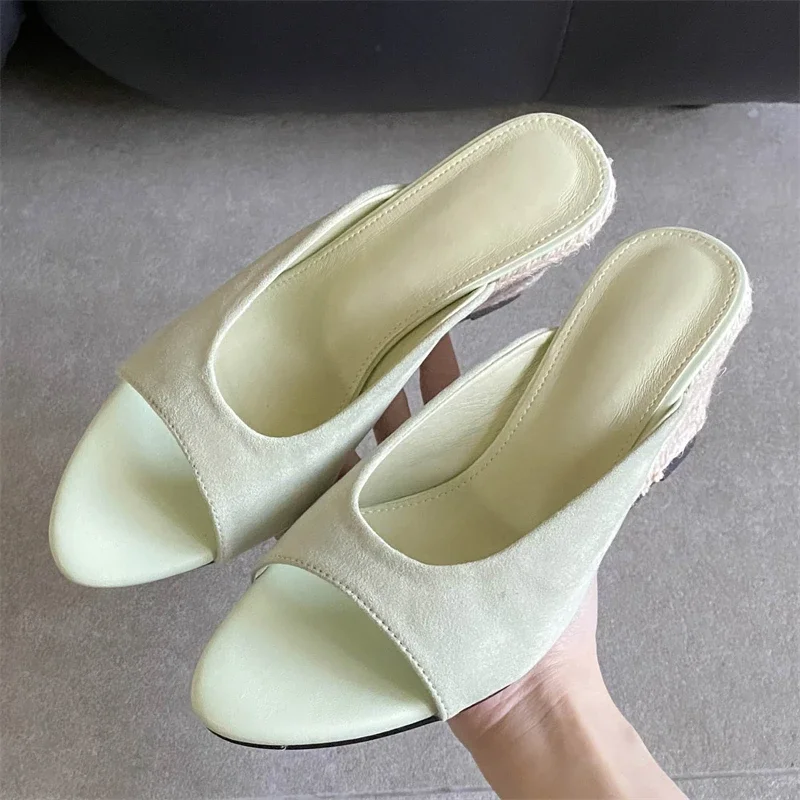 Aneikeh Fashion Grass Weave Wedges High Heels Woman Slippers Summer Elegant Shallow Open Toe Party Slide Shoes
Aneikeh Fashion Grass Weave Wedges High Heels Woman Slippers Summer Elegant Shallow Open Toe Party Slide Shoes