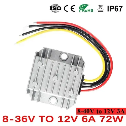 8-36V à 12V 6A 8-40V à 12V 3A Boost Buck convertisseur stabilisateur de tension régulateur d'alimentation pour voitures solaire petite taille ROHS
