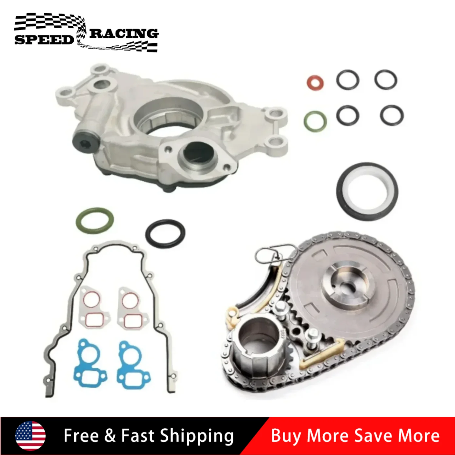 Комплект цепи ГРМ и масляного насоса для Chevrolet Express 2500 2008-2009 годов выпуска, 4.8L 6.0L V8 (номера деталей: 12556582, 12626407, 12696357, 12586665)
Комплект цепи ГРМ и масляного насоса для Chevrolet Express 2500 2008-2009 годов выпуска, 4.8L 6.0L V8 (номера деталей: 12556582, 12626407, 12696357, 12586665)