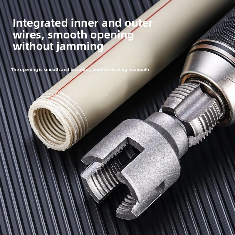 Integrated Internal & External Thread Pipe Threading Tool for 1/2" 3/4" PPR PVC Pipe Integrated Die Water Pipe Opener Threading
Integrated Internal & External Thread Pipe Threading Tool for 1/2" 3/4" PPR PVC Pipe Integrated Die Water Pipe Opener Threading