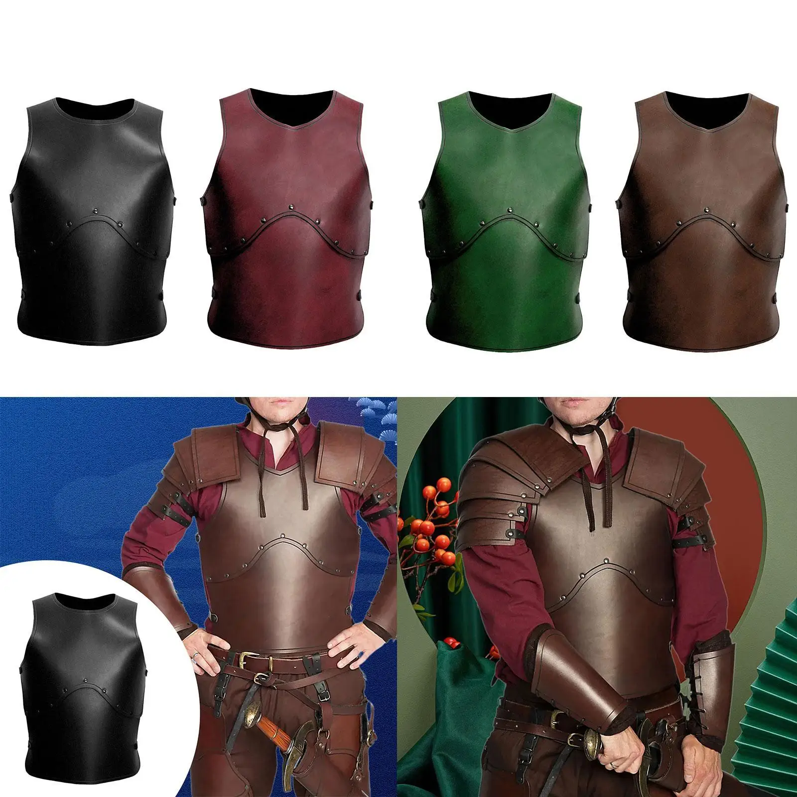 Chest Armor Knight Clothing PU Leather Armor for Men Party Favors Nightclub
Chest Armor Knight Clothing PU Leather Armor for Men Party Favors Nightclub