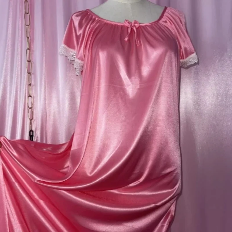 Sexy Women Men's Ice Silk Nightgown Dress Soft Silk Double-Sided Elastic Lace Dress Sissy Comfortable Silky Smooth Touch Dress
Sexy Women Men's Ice Silk Nightgown Dress Soft Silk Double-Sided Elastic Lace Dress Sissy Comfortable Silky Smooth Touch Dress