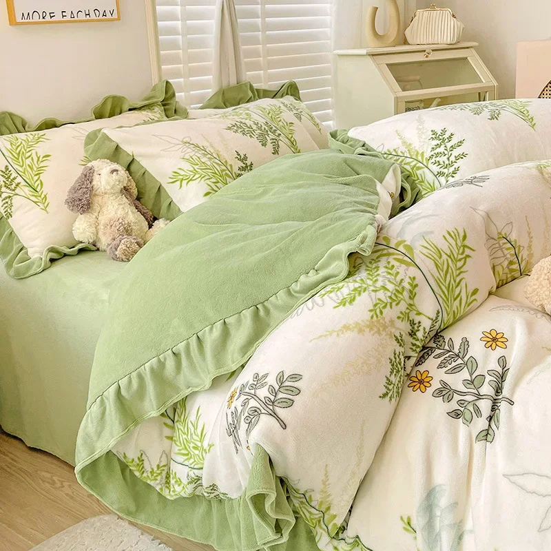 Winter Warm Plush Bedding Set 3/4 Pc King Bedspreads Pillowcases and Duvet Cover Suit Bed Comforter Quilt Cover Set Bed Sheet
Winter Warm Plush Bedding Set 3/4 Pc King Bedspreads Pillowcases and Duvet Cover Suit Bed Comforter Quilt Cover Set Bed Sheet