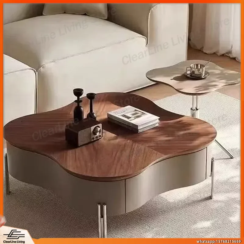 New Chinese Style Coffee Table 90x90x36cm Living Room Small Apartment Four Leaf Clover Design Wooden Modern Minimalist Round
New Chinese Style Coffee Table 90x90x36cm Living Room Small Apartment Four Leaf Clover Design Wooden Modern Minimalist Round