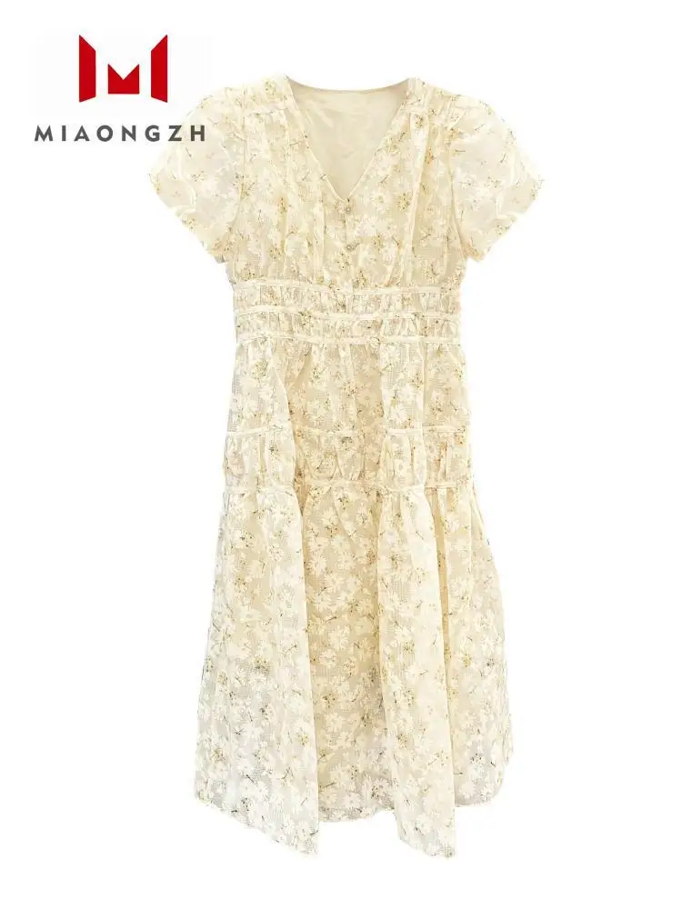 Elegant Print V Neck Floral Dress Summer Women Waist Retraction Short Sleeve Casual Women's Party Dress Luxury Female Clothing
Elegant Print V Neck Floral Dress Summer Women Waist Retraction Short Sleeve Casual Women's Party Dress Luxury Female Clothing