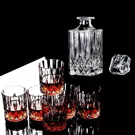 European Style Thickened Glass Whiskey Cup Set Gift Box Home Use Liquor Pot Brandy Bottle Dining Utensils Wine Drinking Glasses
European Style Thickened Glass Whiskey Cup Set Gift Box Home Use Liquor Pot Brandy Bottle Dining Utensils Wine Drinking Glasses