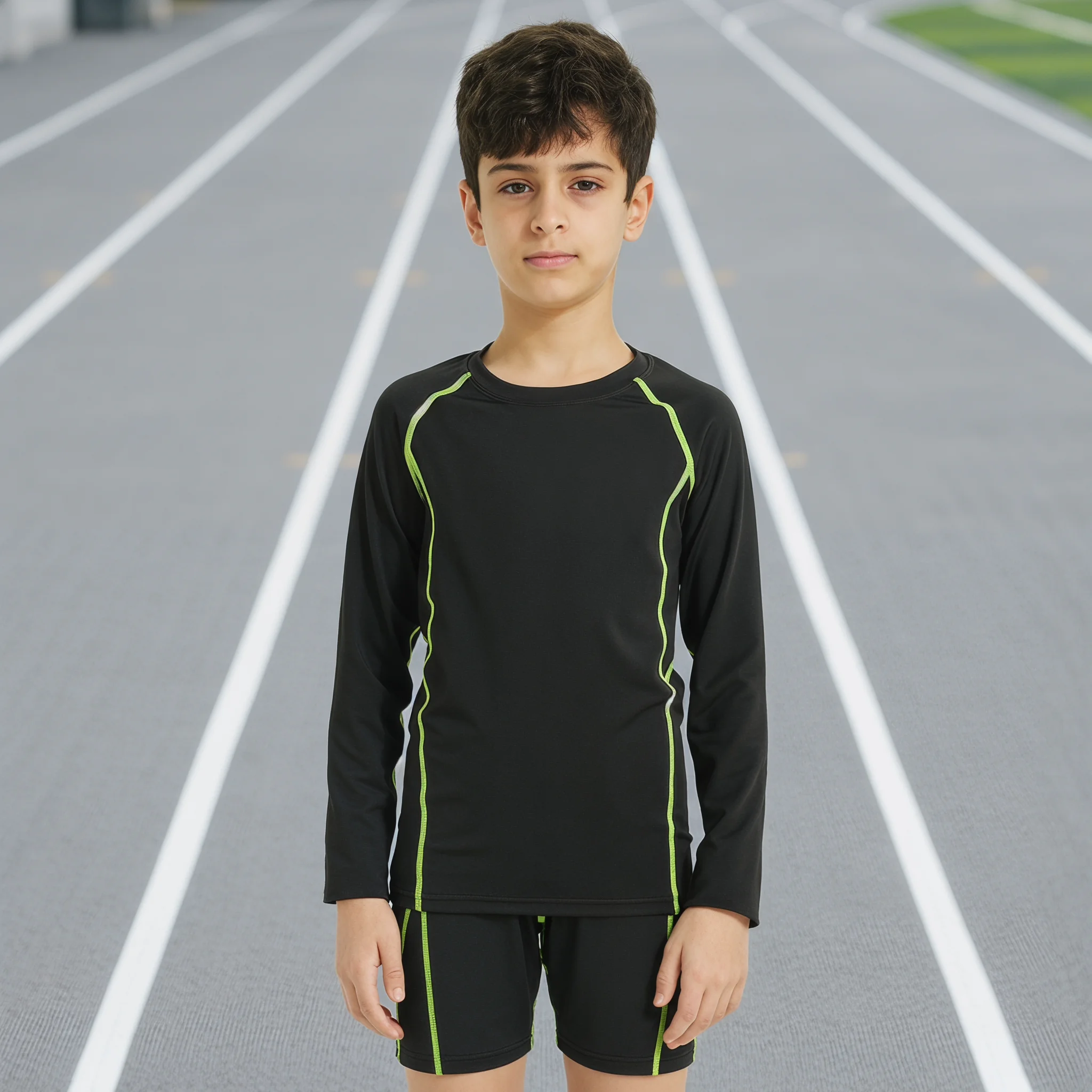 Boys & Girls Long Sleeve Compression T-Shirt Moisture Wicking Crew Neck Soccer Shirt for Practice & Performance
Boys & Girls Long Sleeve Compression T-Shirt Moisture Wicking Crew Neck Soccer Shirt for Practice & Performance