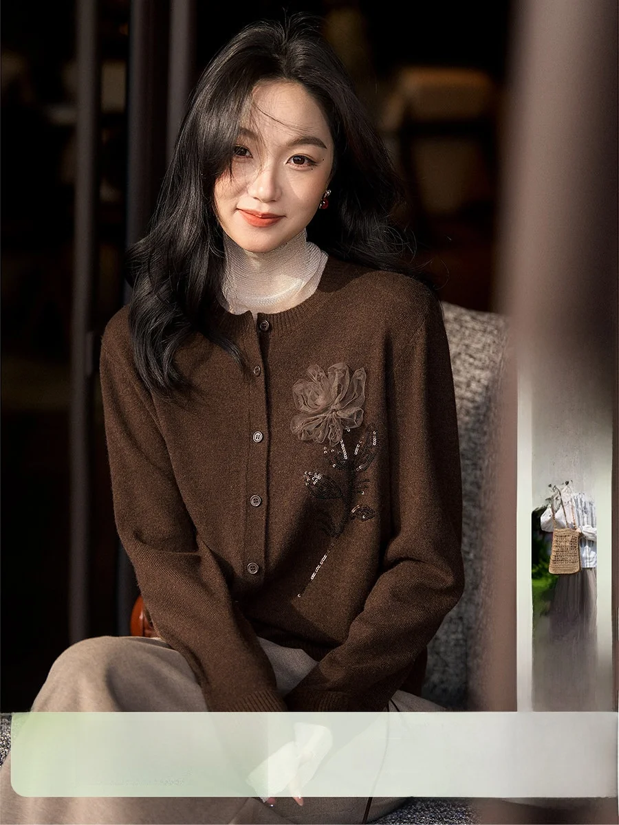 BlingBling Bead Embroidery Aosphere Wool Camere Rose Knitted Open Cardigan Casual Comfortable Midweight Long Sve Women...
BlingBling Bead Embroidery Aosphere Wool Camere Rose Knitted Open Cardigan Casual Comfortable Midweight Long Sve Women...