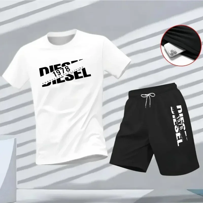 Summer New Men's Casual Fashion Sportswear T-shirt Set Beach Printed Short Sleeve Set Fashion Jogging Set
Summer New Men's Casual Fashion Sportswear T-shirt Set Beach Printed Short Sleeve Set Fashion Jogging Set