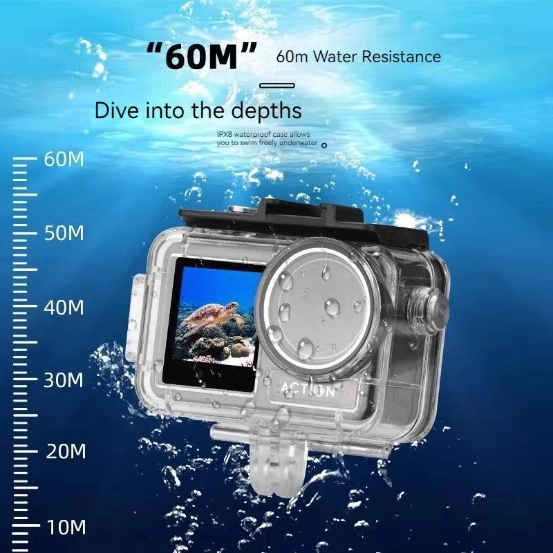 For DJI Action 3 4 5 Pro Camera 60M Underwater Waterproof Case Diving Housing Shell Cover
For DJI Action 3 4 5 Pro Camera 60M Underwater Waterproof Case Diving Housing Shell Cover