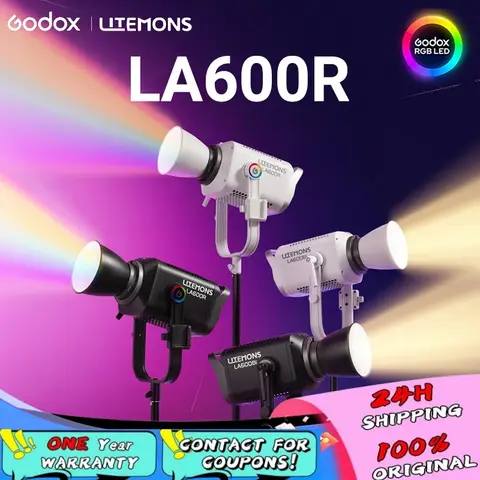 Godox LA600R Kits NEW 600w RGB Full-color LED COB Video Light supports multiple modes such as HSI/RGBW/GEL/FX
