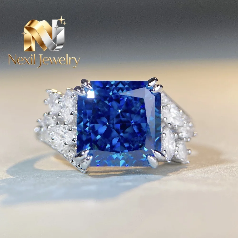 Nexil Jewelry Luxury Solid Platinum PT950 Aquamarine Diamond Ring Women's Full Diamond Ring with Moissanite
Nexil Jewelry Luxury Solid Platinum PT950 Aquamarine Diamond Ring Women's Full Diamond Ring with Moissanite