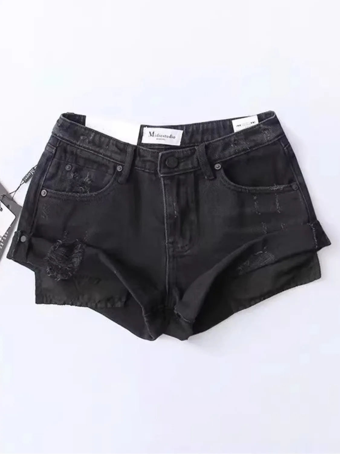 Women's High Waisted Distressed Denim Shorts Y2K Rolled Hem Ripped Jeans Shorts Summer Streetwear Hot Pants Non-Stretch
Women's High Waisted Distressed Denim Shorts Y2K Rolled Hem Ripped Jeans Shorts Summer Streetwear Hot Pants Non-Stretch