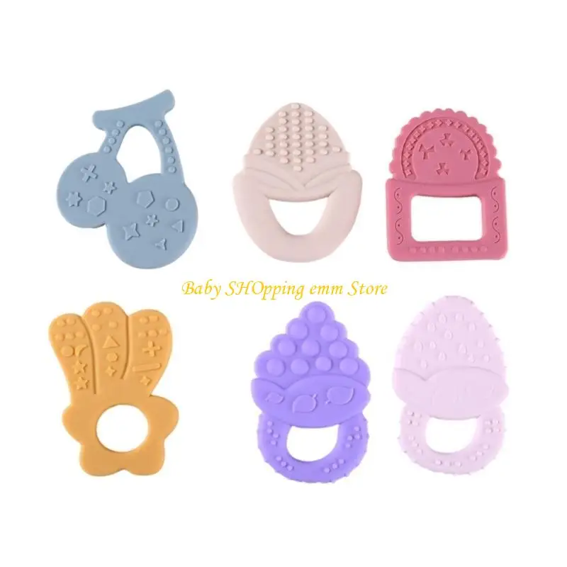 23GD 6pcs Baby Silicone Teethers Set Soft & Baby Teething Toy Colorful Teether for Soothing Teething Discomfort
23GD 6pcs Baby Silicone Teethers Set Soft & Baby Teething Toy Colorful Teether for Soothing Teething Discomfort