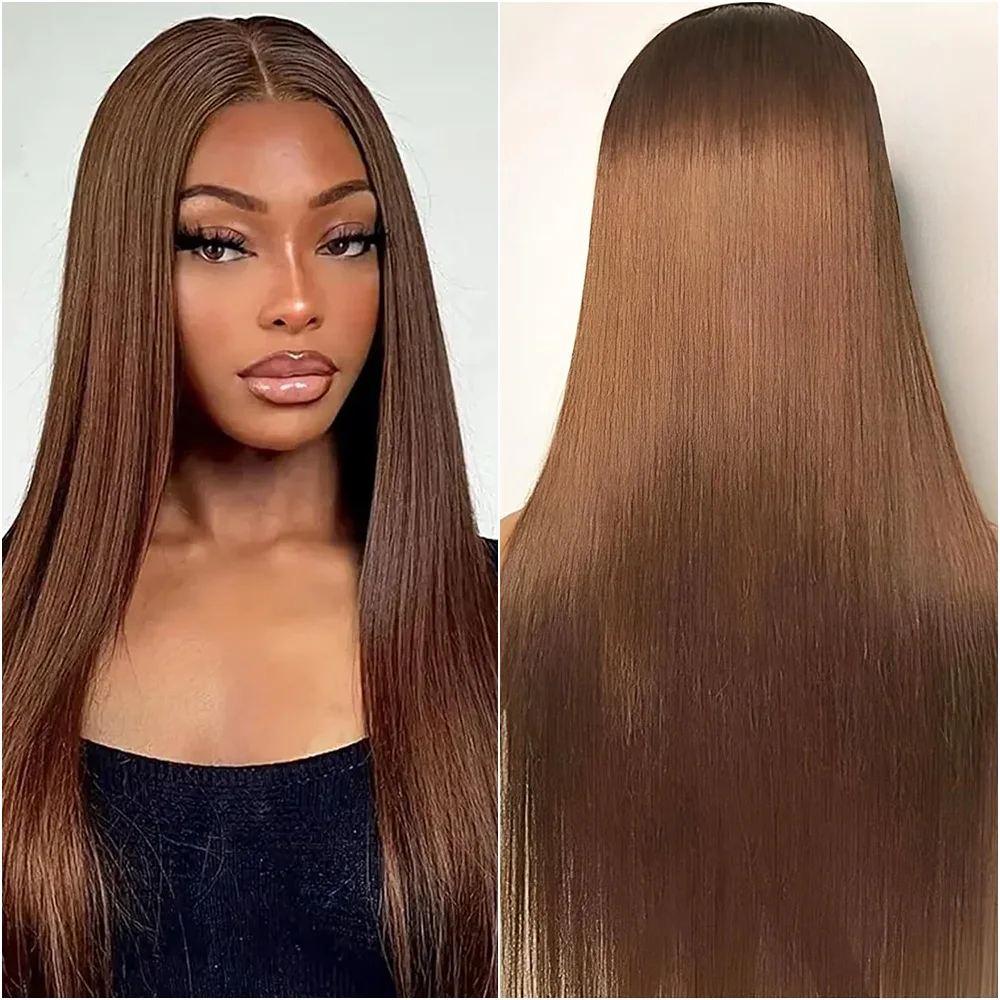 Chocolate Brown Bone Straight Wig Human Hair Brazilian 30 40 Inch #4 Colored 13x4 13x6 HD Lace Frontal Wigs PrePlucked For Women
Chocolate Brown Bone Straight Wig Human Hair Brazilian 30 40 Inch #4 Colored 13x4 13x6 HD Lace Frontal Wigs PrePlucked For Women