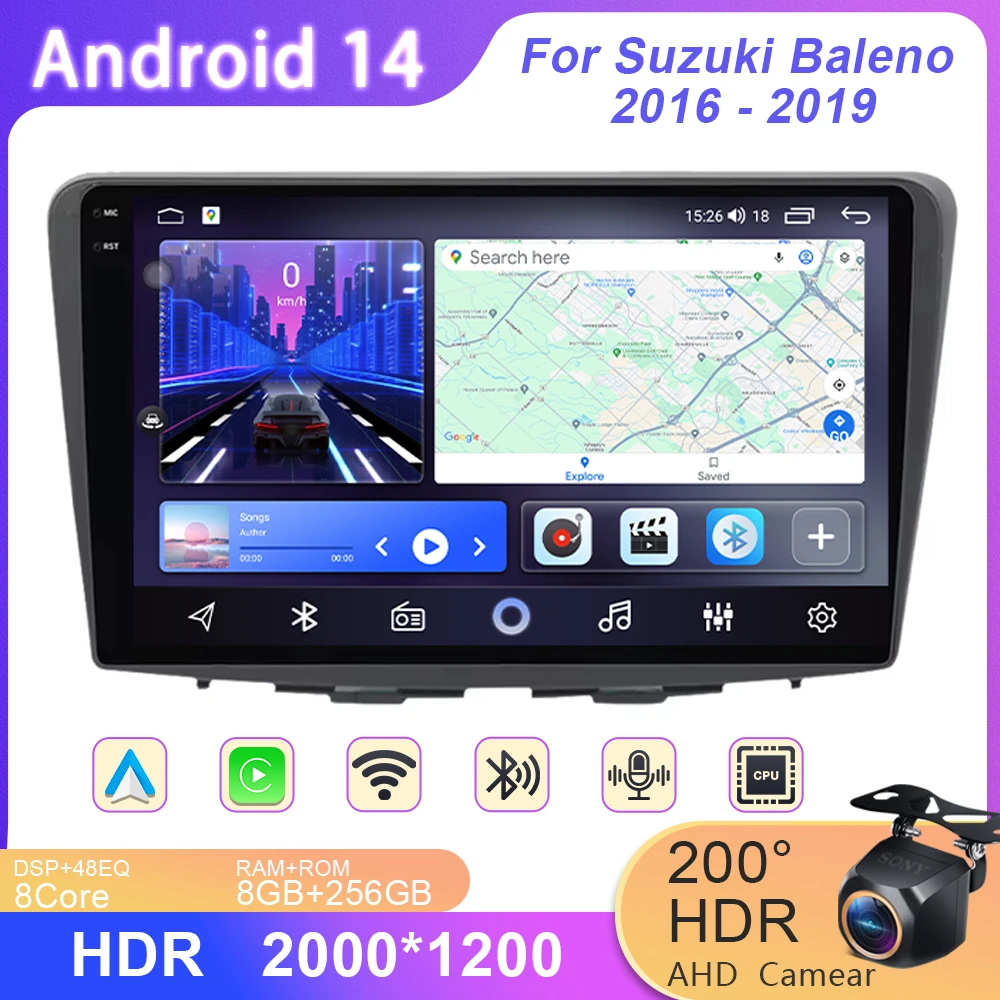 Android 14 For Suzuki Baleno 2016 2017 2018 2019 GPS Screen Support Raer Camera Carplay OBD Car Multimedia Radio Video Player
Android 14 For Suzuki Baleno 2016 2017 2018 2019 GPS Screen Support Raer Camera Carplay OBD Car Multimedia Radio Video Player