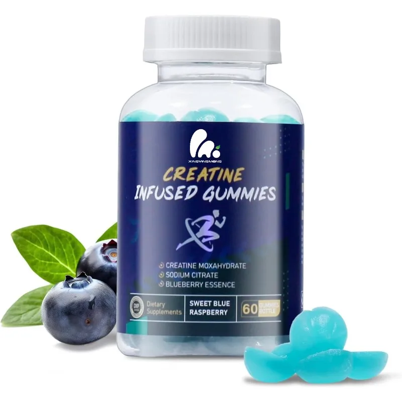 Male and female water creatine gummies, chewable, enhance muscle strength and energy, 60 capsules per bottle, blueberry flavor
Male and female water creatine gummies, chewable, enhance muscle strength and energy, 60 capsules per bottle, blueberry flavor