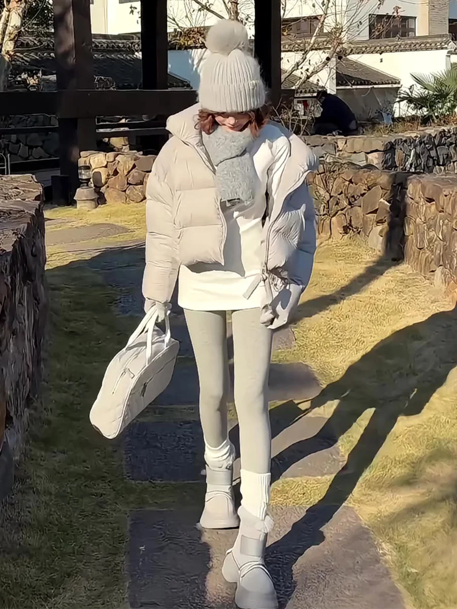 Korean Sle ort Puffer Jaet Women's Winter Thiened Bread Du down Stand Collar Warm 90 White Du down Outerwear
Korean Sle ort Puffer Jaet Women's Winter Thiened Bread Du down Stand Collar Warm 90 White Du down Outerwear