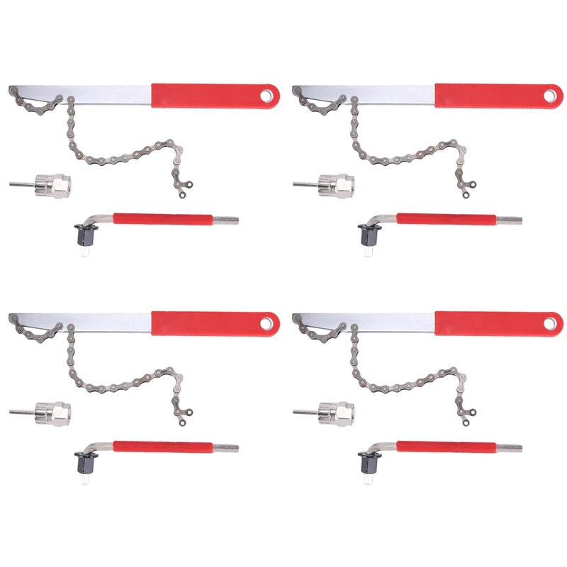 4X Bike Cassette Removal Tool With Chain Whip And Auxiliary Wrench Bicycle Sprocket Removal Tools Sprocket Remover
4X Bike Cassette Removal Tool With Chain Whip And Auxiliary Wrench Bicycle Sprocket Removal Tools Sprocket Remover