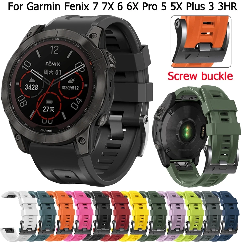 26 22mm soft Silicone Sport Watchband Strap for Garmin Fenix 7X 7 6X pro 6 5X 5 Fenix 3 HR Smart Watch Quick Release Bracelet
26 22mm soft Silicone Sport Watchband Strap for Garmin Fenix 7X 7 6X pro 6 5X 5 Fenix 3 HR Smart Watch Quick Release Bracelet