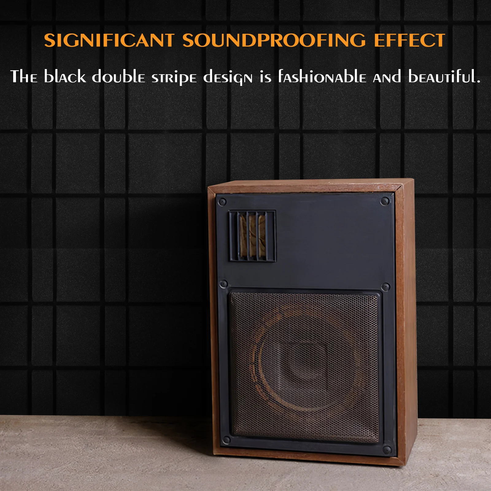 12Pcs Black Double Striped Mushroom Head Soundproof Panels 30x30x5cm Acoustic Wall Cotton for Studio Absorbing Dampening
12Pcs Black Double Striped Mushroom Head Soundproof Panels 30x30x5cm Acoustic Wall Cotton for Studio Absorbing Dampening