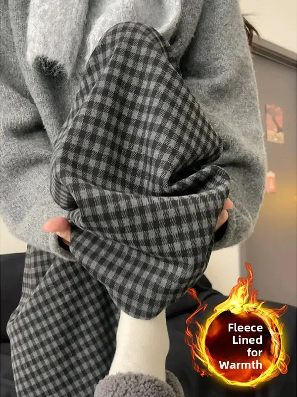 High Waist Plaid Woolen Casual Pants Women Autumn Winter Fce Wide Leg Pants Dra Slimming Effect Korean Sle Commute
High Waist Plaid Woolen Casual Pants Women Autumn Winter Fce Wide Leg Pants Dra Slimming Effect Korean Sle Commute