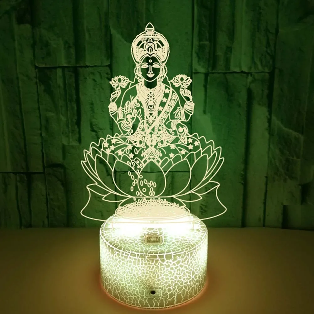 3D иллюзионная лампа, Индия, Бог богатства, Lakshmi, светильник, меняющий цвет, акриловый ночник с USB, 3D настольная лампа, домашний декор, подарки
3D иллюзионная лампа, Индия, Бог богатства, Lakshmi, светильник, меняющий цвет, акриловый ночник с USB, 3D настольная лампа, домашний декор, подарки