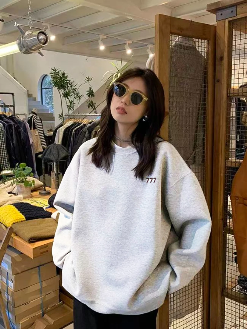 NUOMICI светло-серая толстовка с длинными рукавами и принтом 7, женская одежда, осенняя свободная повседневная шикарная женская футболка, базовая футболка
NUOMICI светло-серая толстовка с длинными рукавами и принтом 7, женская одежда, осенняя свободная повседневная шикарная женская футболка, базовая футболка