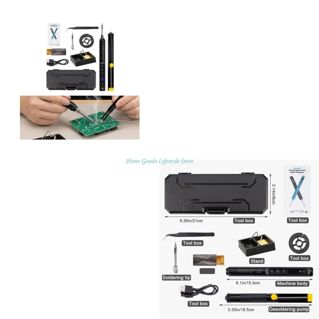 E74E Adjustable Temperature Soldering Iron Set for Small Workspaces and Outdoor Use
E74E Adjustable Temperature Soldering Iron Set for Small Workspaces and Outdoor Use