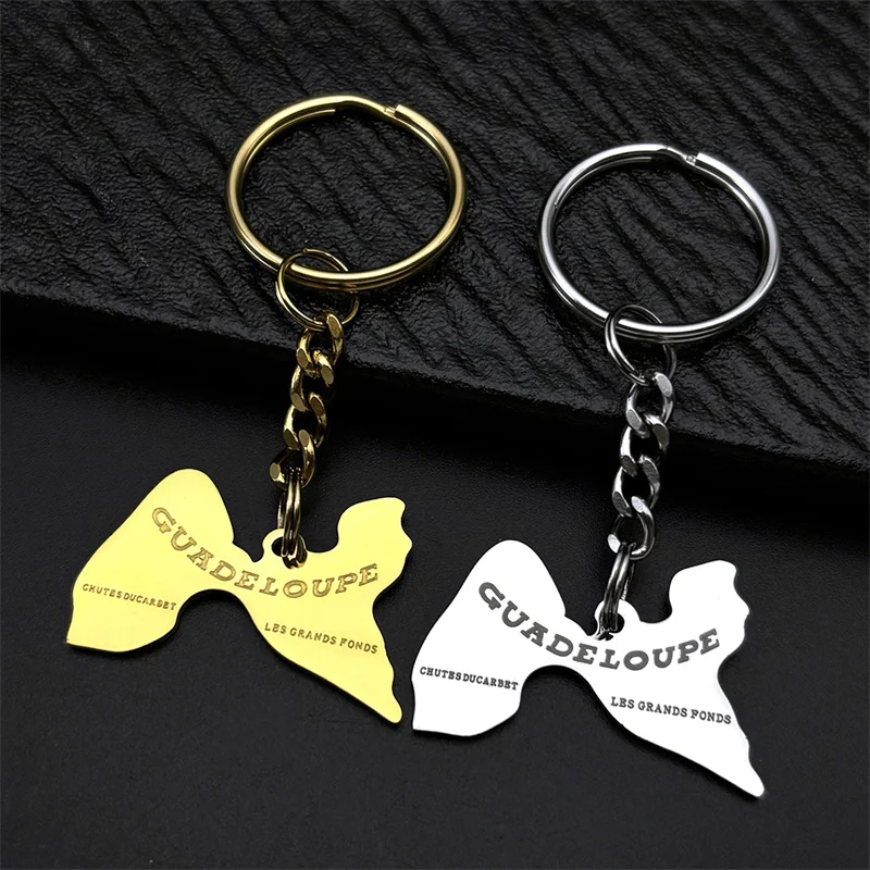 France Guadeloupe Island Map City Keychain Stainless Steel Gold Silver Color Men Women French Map Jewelry Gift
France Guadeloupe Island Map City Keychain Stainless Steel Gold Silver Color Men Women French Map Jewelry Gift