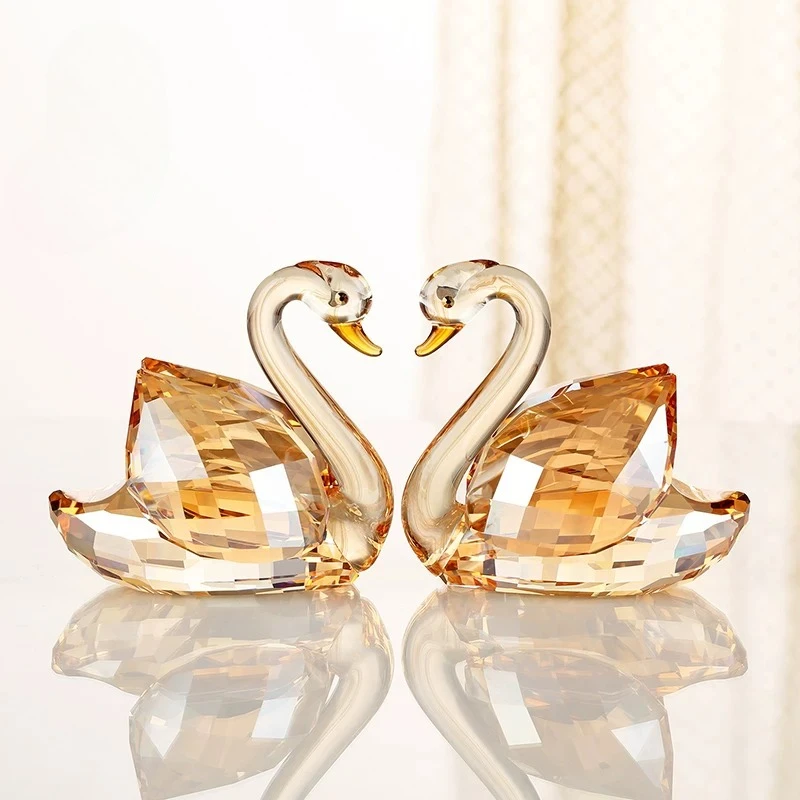 High Quality Crystal Swan Pair Purple Glass Ornament Romantic Wedding Gift Mandarin Duck Decor Light Luxury Figurine
High Quality Crystal Swan Pair Purple Glass Ornament Romantic Wedding Gift Mandarin Duck Decor Light Luxury Figurine
