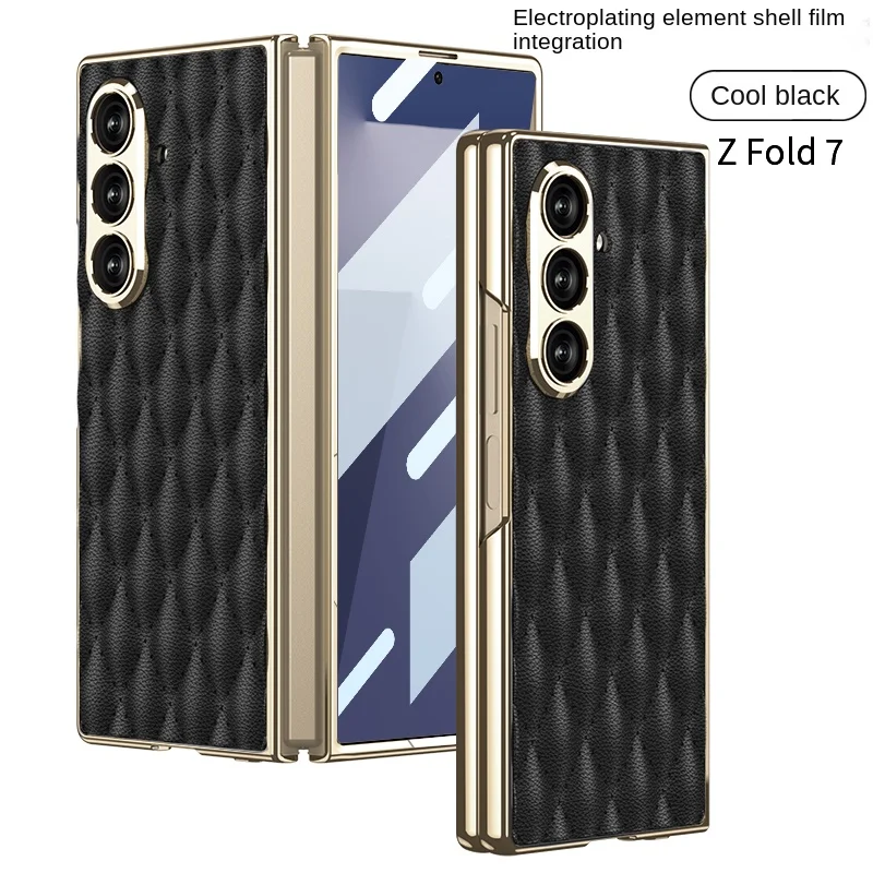 Чехол для Samsung Galaxy Z Fold 7, роскошный простой кожаный чехол с ромбовидным покрытием, защитный чехол для задней панели Z Fold 7, чехол для телефона 
Чехол для Samsung Galaxy Z Fold 7, роскошный простой кожаный чехол с ромбовидным покрытием, защитный чехол для задней панели Z Fold 7, чехол для телефона