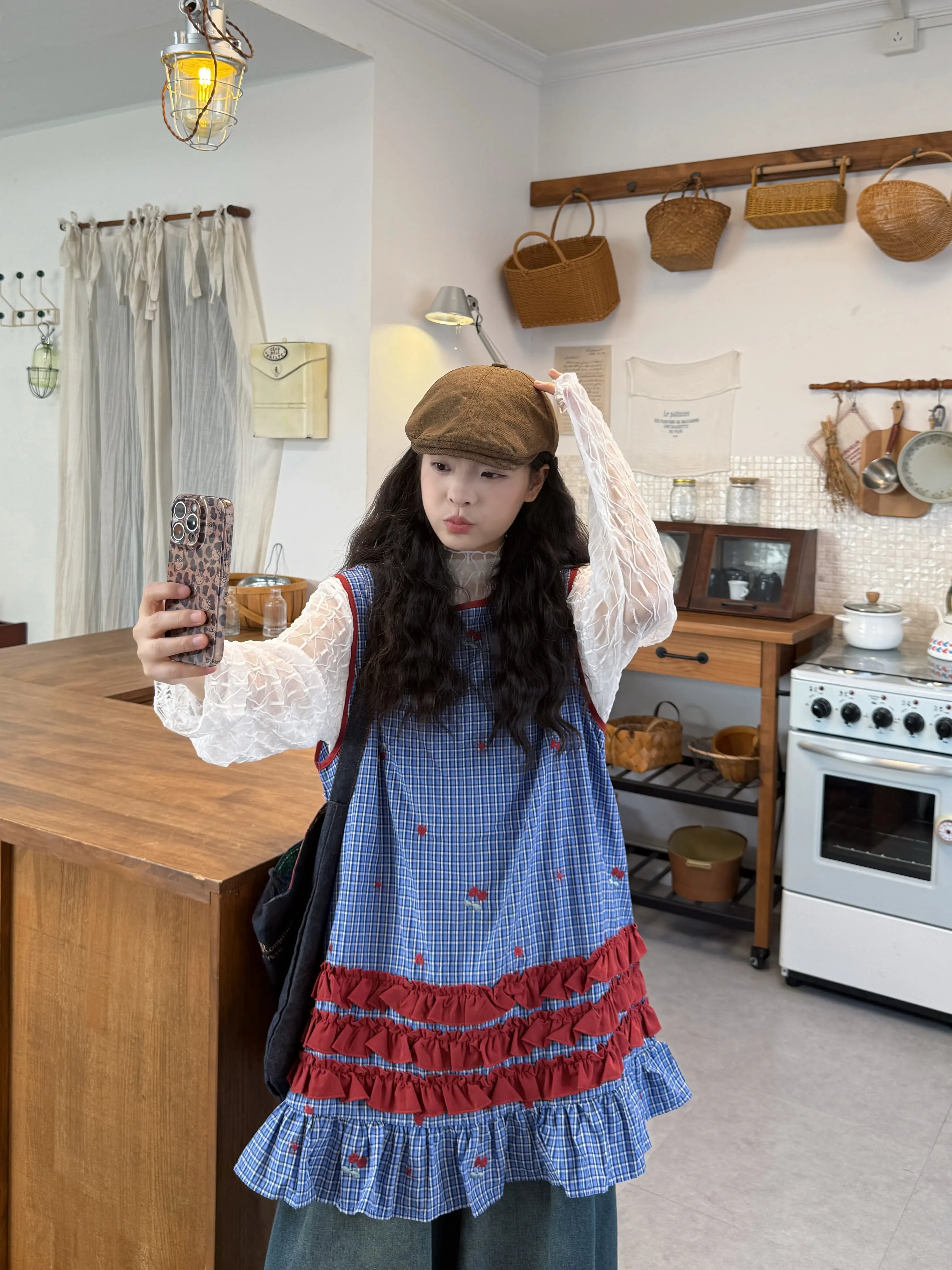 Early Taste Embroidered Set Women Spring Summer Plaid Skirt Vest Base Shirt Two Piece Set Breathable Loose Fit High Waist
Early Taste Embroidered Set Women Spring Summer Plaid Skirt Vest Base Shirt Two Piece Set Breathable Loose Fit High Waist