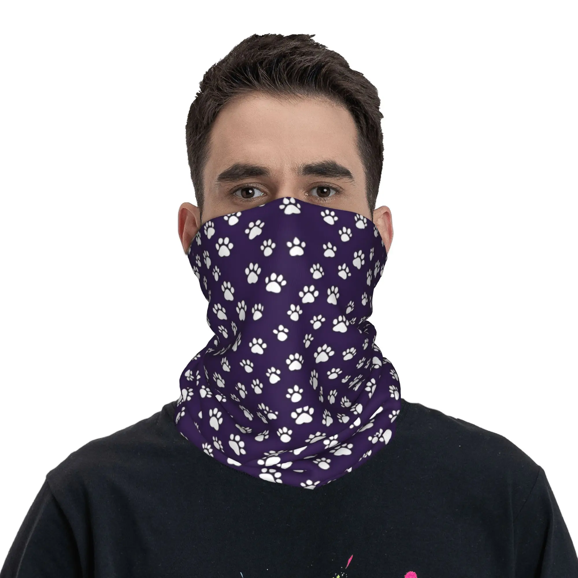 Custom Dog Paw Bandana Winter Neck Warmer Men Windproof Wrap Face Scarf for Ski Hot Gaiter Headband
Custom Dog Paw Bandana Winter Neck Warmer Men Windproof Wrap Face Scarf for Ski Hot Gaiter Headband