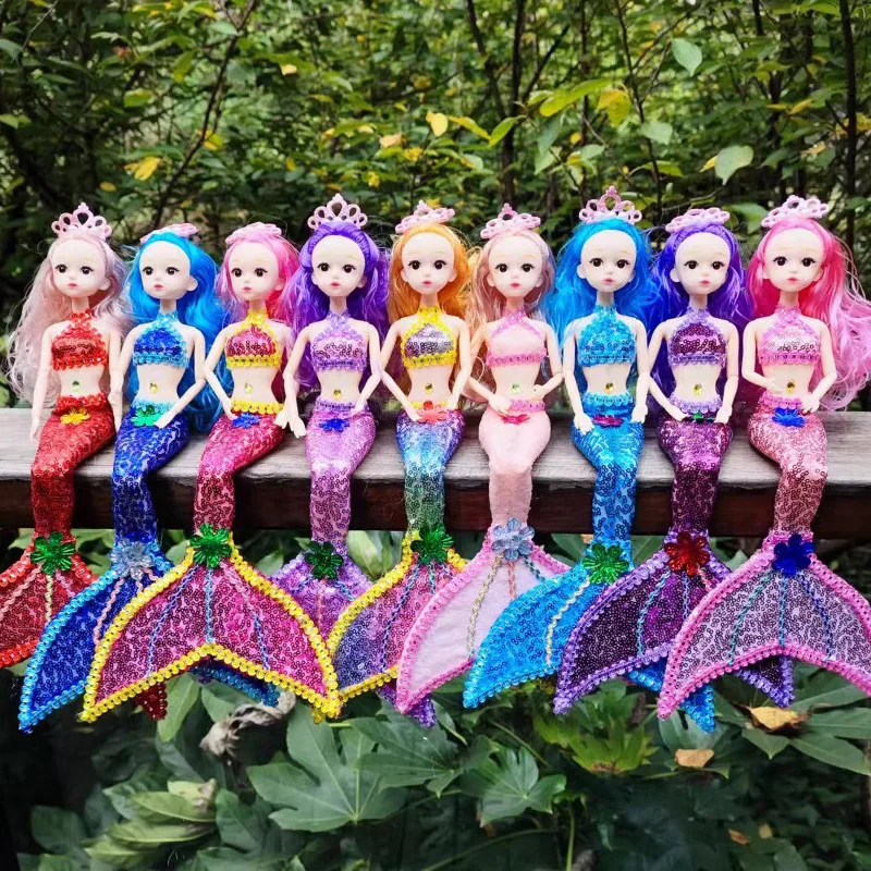 45cm Colourful Hair White Skin Mermaid Princess Doll Joints Movable Girl Play House Toys 1/4 BJD Dolls Exquisite Sequin Fishtail
45cm Colourful Hair White Skin Mermaid Princess Doll Joints Movable Girl Play House Toys 1/4 BJD Dolls Exquisite Sequin Fishtail