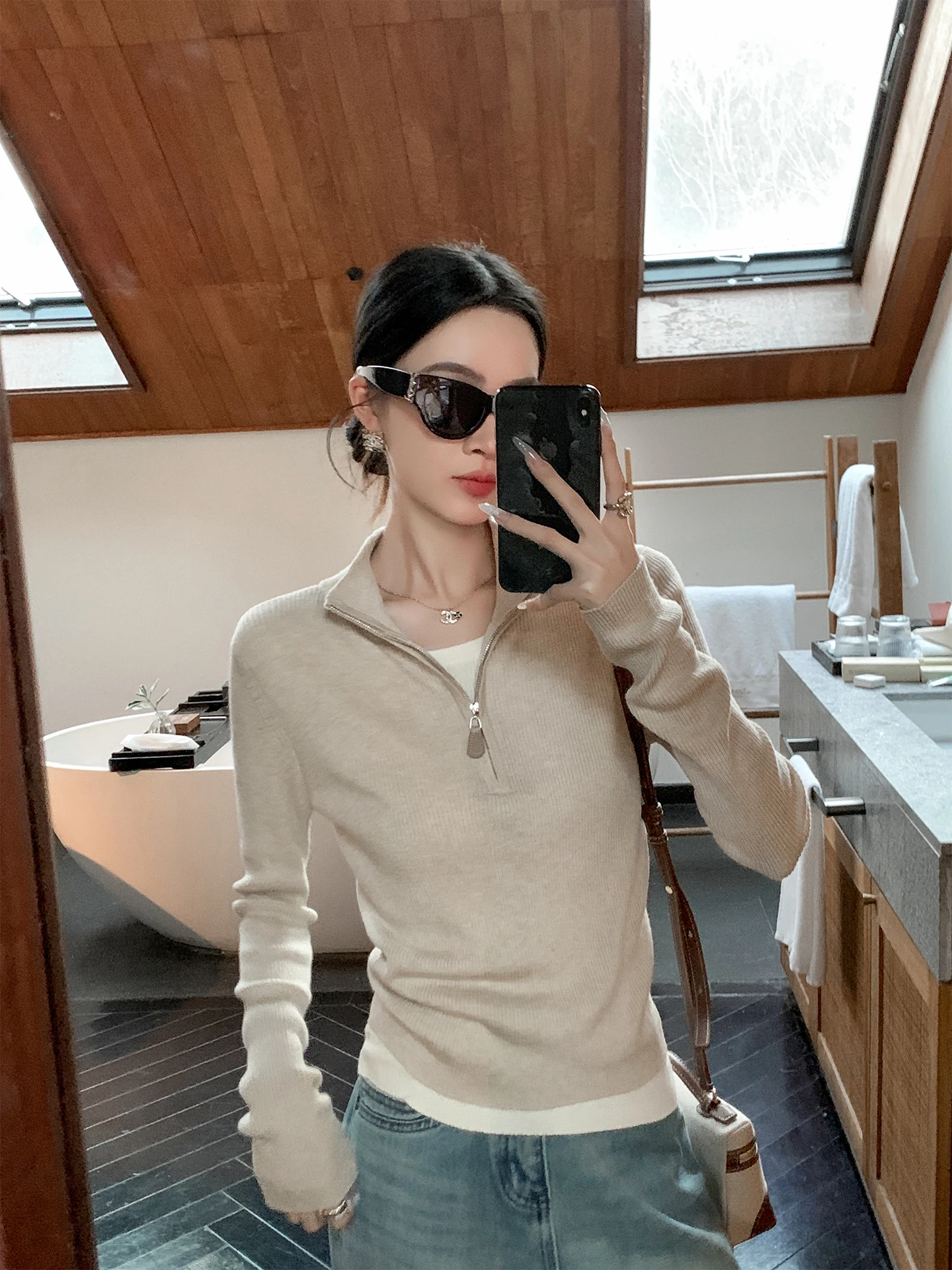 Binguo Women's Knitted Wool Blend Zipper f Open Collar Top Spring New Sle Ele Faux Two-Piece Comfortable Breathable
Binguo Women's Knitted Wool Blend Zipper f Open Collar Top Spring New Sle Ele Faux Two-Piece Comfortable Breathable