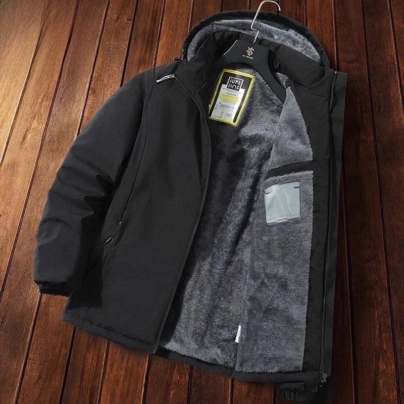 Men's Winter Thiened Fce Lined Cotton Jaet Windproof Trench Coat with Hood Warm Casual Outerwear Polyester Fabric
Men's Winter Thiened Fce Lined Cotton Jaet Windproof Trench Coat with Hood Warm Casual Outerwear Polyester Fabric