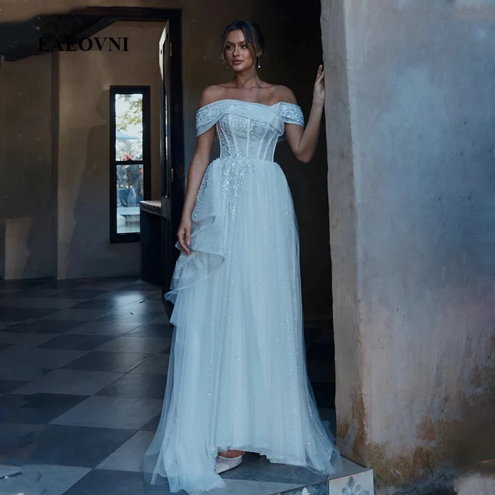 Elegant Off The Shoulder Lace Applique Bridal Growns A-Line Princess Wedding Dresses Custom Made 2025 Vestido De Noival
Elegant Off The Shoulder Lace Applique Bridal Growns A-Line Princess Wedding Dresses Custom Made 2025 Vestido De Noival