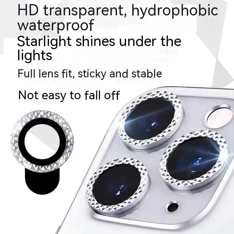 2-3Pcs Blue Metal Glitter Diamond Camera Protector For IPhone 17 Pro Max Plus Back Lens Protective Glass For 13 Mini 2-3Pcs Blue Metal Glitter Diamond Camera Protector For IPhone 17 Pro Max Plus Back Lens Protective Glass For 13 Mini