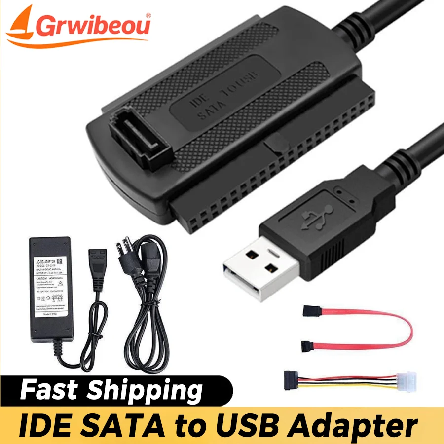 Grwibeou IDE SATA To USB Cable USB To SATA IDE Adapter Converter for 2.5 3.5 Inch SSD HDD with AC Adapter Support Windows OS MAC
Grwibeou IDE SATA To USB Cable USB To SATA IDE Adapter Converter for 2.5 3.5 Inch SSD HDD with AC Adapter Support Windows OS MAC