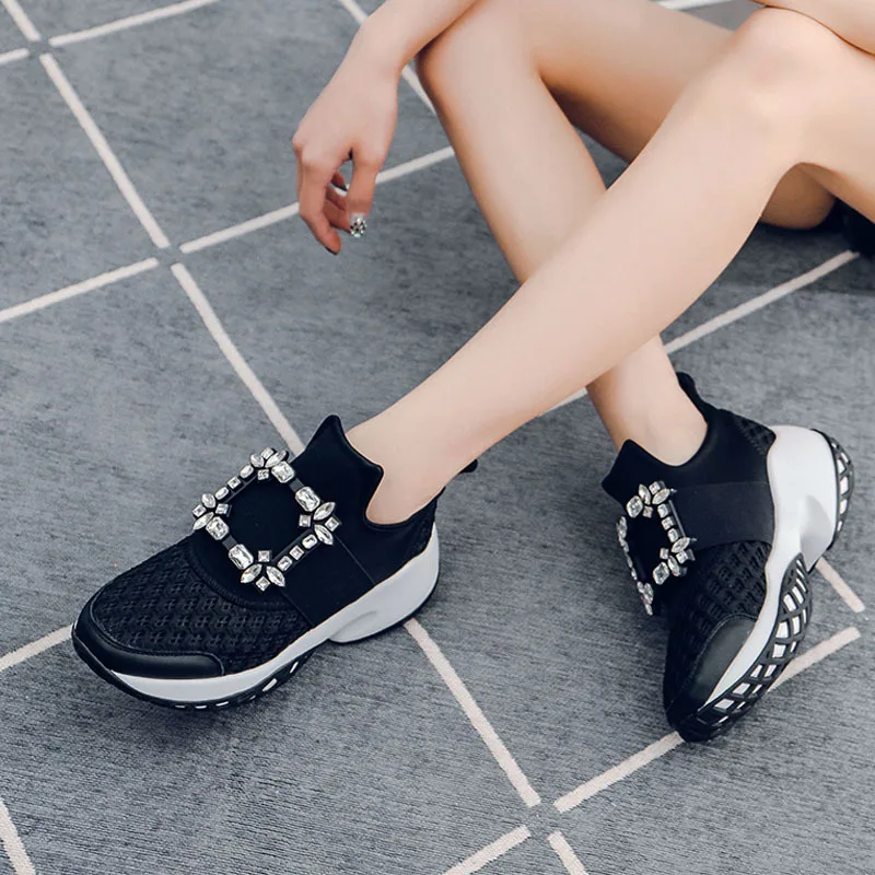 Fashion Luxury Women's Mesh Sports Sneaker Female Square Buckle Crystal Platform Shoes Breathable Casual Trainers Clunky Sneaker
Fashion Luxury Women's Mesh Sports Sneaker Female Square Buckle Crystal Platform Shoes Breathable Casual Trainers Clunky Sneaker