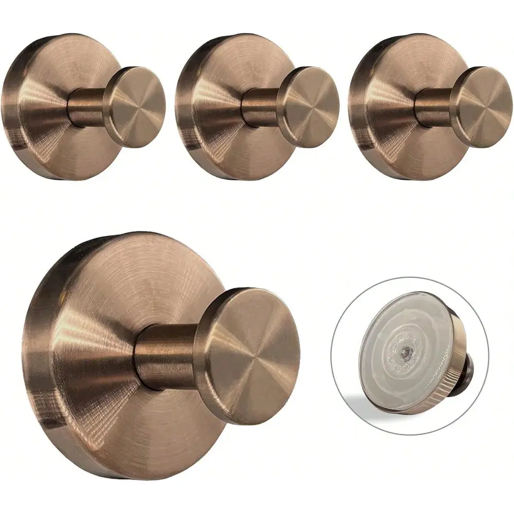 Cup Hooks For Shower 4 Pack, Bronze Stainless Steel, Strong Suction, No Drill, Removable Hanger, Tile Bathroom Kitchen Wall, Gl
Cup Hooks For Shower 4 Pack, Bronze Stainless Steel, Strong Suction, No Drill, Removable Hanger, Tile Bathroom Kitchen Wall, Gl