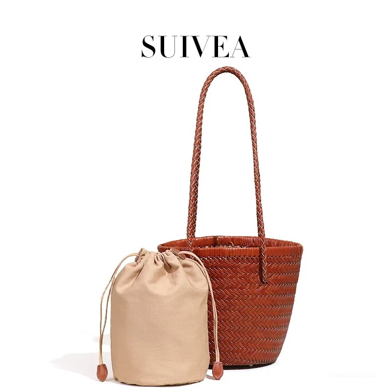 SUIVEA Women Woven Bucket Bag With Inner Pocket, Crossbody Underarm Tote for Beach Daily
SUIVEA Women Woven Bucket Bag With Inner Pocket, Crossbody Underarm Tote for Beach Daily